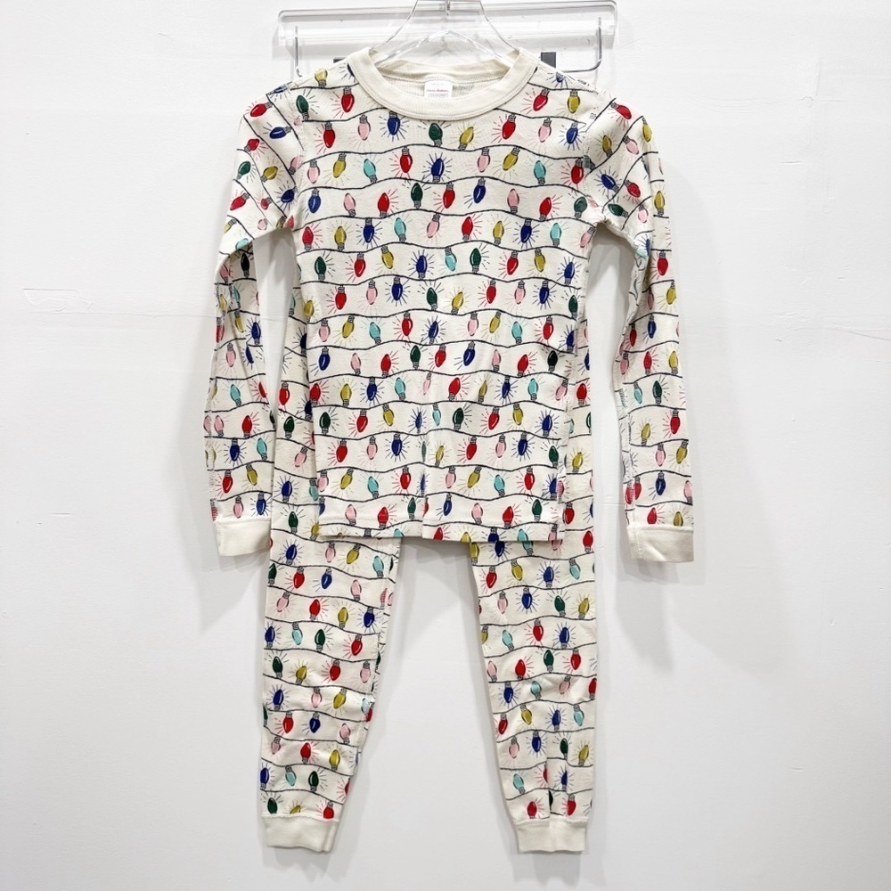 Hanna Andersson Bright Bulbs Long Sleeve Kids Pajama Set Boy Girl Unisex Size 12